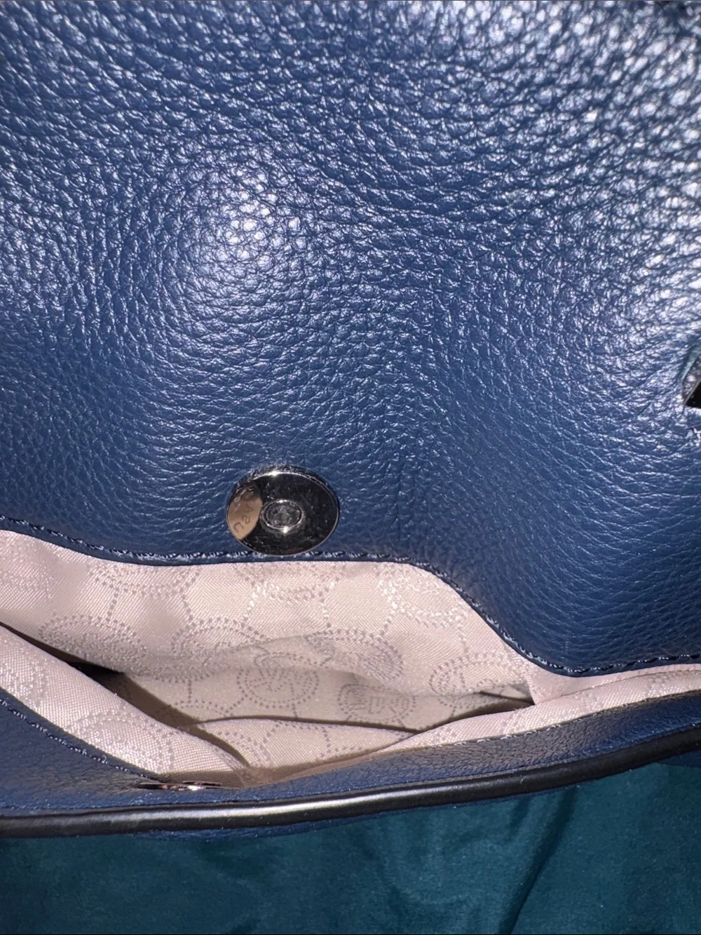 Michael Kors Riley Large Satchel -Dark / Navy Blue